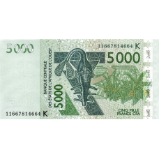 P717Kj Senegal - 5000 Francs Year 2011